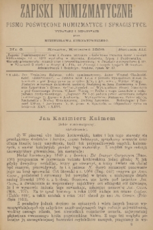 Zapiski Numizmatyczne : pismo poświęcone numizmatyce i sfragistyce. R. 3, 1886, nr 8