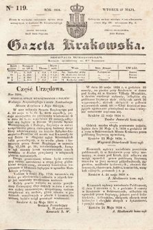 Gazeta Krakowska. 1834, nr 119