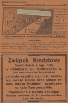 Rękodzieło i Przemysł : organ Stowarzyszenia Żydowskich Rękodzielników w Krakowie. R. 3, 1925, nr 21