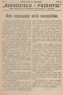 Rękodzieło i Przemysł : organ Stowarzyszenia Żydowskich Rękodzielników w Krakowie. R. 4, 1926, nr 3
