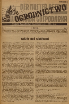 Ogrodnictwo : organ Związków Ogrodniczych Generalnego Gubernatorstwa. R. 1, 1942, nr 4