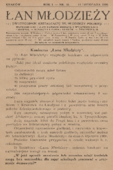 Łan Młodzieży : dwutygodnik kształcącej się młodzieży polskiej. R. 1, 1908, nr 10