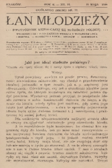 Łan Młodzieży : dwutygodnik kształcącej się młodzieży polskiej. R. 2, 1909, nr 10