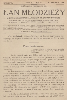 Łan Młodzieży : dwutygodnik kształcącej się młodzieży polskiej. R. 2, 1909, nr 11