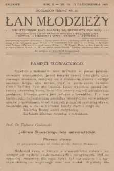 Łan Młodzieży : dwutygodnik kształcącej się młodzieży polskiej. R. 2, 1909, nr 16