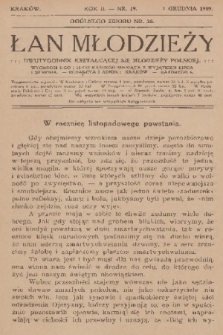 Łan Młodzieży : dwutygodnik kształcącej się młodzieży polskiej. R. 2, 1909, nr 19