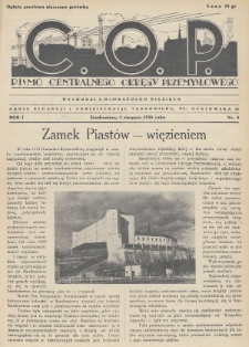 C. O. P. : pismo Centralnego Okręgu Przemysłowego. 1938, nr 8