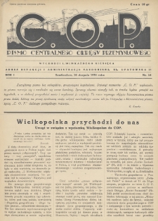 C. O. P. : pismo Centralnego Okręgu Przemysłowego. 1938, nr 10