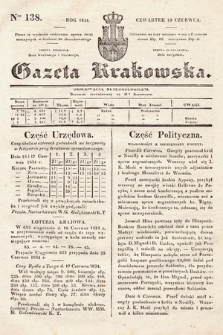Gazeta Krakowska. 1834, nr 138