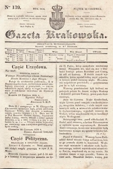 Gazeta Krakowska. 1834, nr 139