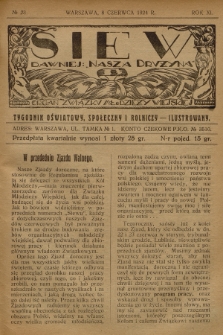 Siew : dawniej „Nasza Drużyna” : organ Związku Młodzieży Wiejskiej : tygodnik oświatowy, społeczny i rolniczy ilustrowany. R. 11, 1924, nr 23