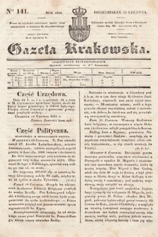 Gazeta Krakowska. 1834, nr 141