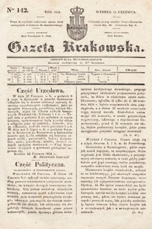 Gazeta Krakowska. 1834, nr 142