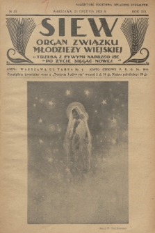 Siew : organ Związku Młodzieży Wiejskiej. R. 13, 1926, nr 52