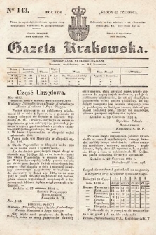 Gazeta Krakowska. 1834, nr 143