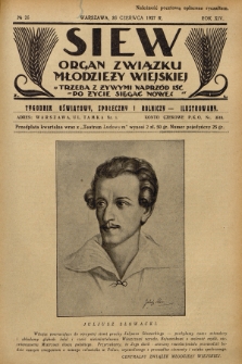 Siew : organ Związku Młodzieży Wiejskiej : tygodnik oświatowy, społeczny i rolniczy ilustrowany. R. 14, 1927, nr 26