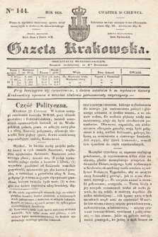 Gazeta Krakowska. 1834, nr 144
