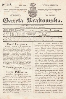 Gazeta Krakowska. 1834, nr 145