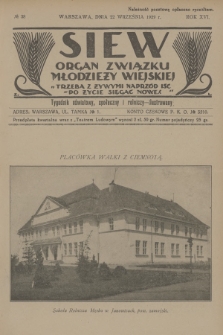 Siew : organ Związku Młodzieży Wiejskiej : tygodnik oświatowy, społeczny i rolniczy ilustrowany. R. 16, 1929, nr 38