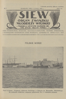 Siew : organ Związku Młodzieży Wiejskiej : pismo wychowawcze, społeczne, kulturalno-oświatowe, rolnicze, spółdzielcze i samorządowe ilustrowane. R. 20, 1933, nr 3