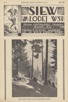 Siew Młodej Wsi : organ Centralnego Związku Młodej Wsi. R. 22, 1935, nr 8