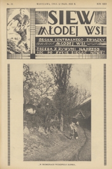 Siew Młodej Wsi : organ Centralnego Związku Młodej Wsi. R. 22, 1935, nr 19