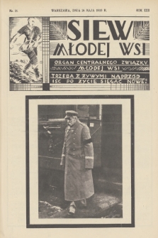 Siew Młodej Wsi : organ Centralnego Związku Młodej Wsi. R. 22, 1935, nr 21