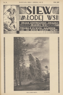 Siew Młodej Wsi : organ Centralnego Związku Młodej Wsi. R. 22, 1935, nr 32