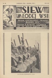 Siew Młodej Wsi : organ Centralnego Związku Młodej Wsi. R. 22, 1935, nr 48