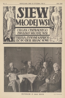 Siew Młodej Wsi : organ Centralnego Związku Młodej Wsi. R. 23, 1936, nr 4