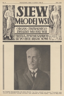 Siew Młodej Wsi : organ Centralnego Związku Młodej Wsi. R. 23, 1936, nr 6