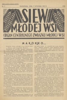 Siew Młodej Wsi : organ Centralnego Związku Młodej Wsi. R. 24, 1937, nr 3