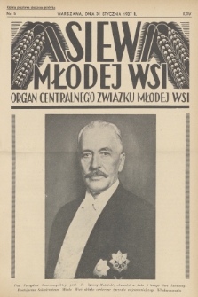 Siew Młodej Wsi : organ Centralnego Związku Młodej Wsi. R. 24, 1937, nr 5