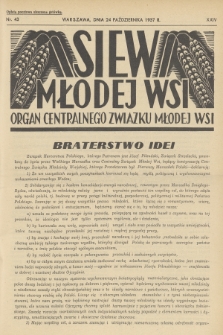 Siew Młodej Wsi : organ Centralnego Związku Młodej Wsi. R. 24, 1937, nr 43
