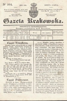 Gazeta Krakowska. 1834, nr 164
