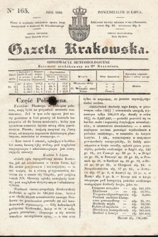 Gazeta Krakowska. 1834, nr 165