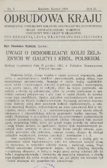 Odbudowa Kraju : miesięcznik poświęcony sprawom gospodarstwa narodowego : organ Obywatelskiego Komitetu Odbudowy Wsi i Miast w Krakowie. 1918, nr 3