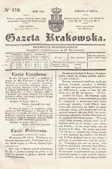 Gazeta Krakowska. 1834, nr 170
