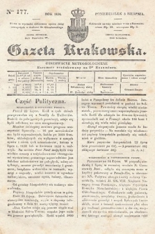 Gazeta Krakowska. 1834, nr 177