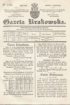 Gazeta Krakowska. 1834, nr 179