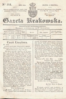 Gazeta Krakowska. 1834, nr 181