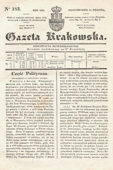 Gazeta Krakowska. 1834, nr 183