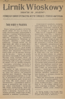 Lirnik Wioskowy : dodatek do „Drużyny” : poświęcony chórom śpiewaczym, muzyce swojskiej i teatrom amatorskim. 1919, nr 14