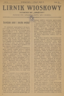 Lirnik Wioskowy : dodatek do „Drużyny” poświęcony umuzykalnieniu wsi polskiej. R. 3, 1925, nr 8