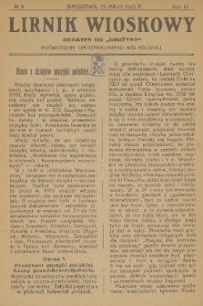 Lirnik Wioskowy : dodatek do „Drużyny” poświęcony umuzykalnieniu wsi polskiej. R. 3, 1925, nr 9
