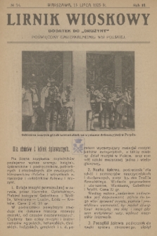 Lirnik Wioskowy : dodatek do „Drużyny” poświęcony umuzykalnieniu wsi polskiej. R. 3, 1925, nr 14