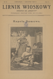 Lirnik Wioskowy : dodatek do „Drużyny” poświęcony umuzykalnieniu wsi polskiej. R. 3, 1925, nr 16
