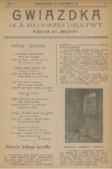Gwiazdka dla Młodszej Dziatwy : dodatek do „Drużyny”. 1919, nr 11