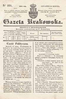 Gazeta Krakowska. 1834, nr 191