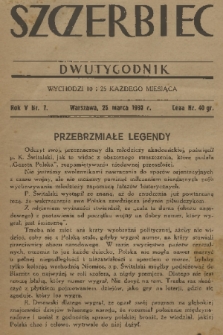 Szczerbiec. R. 5, 1930, nr 7